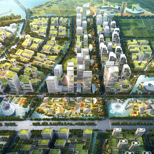 宁波甬江两岸核心区城市设计-新城设计-德国ISA意厦国际设计集团