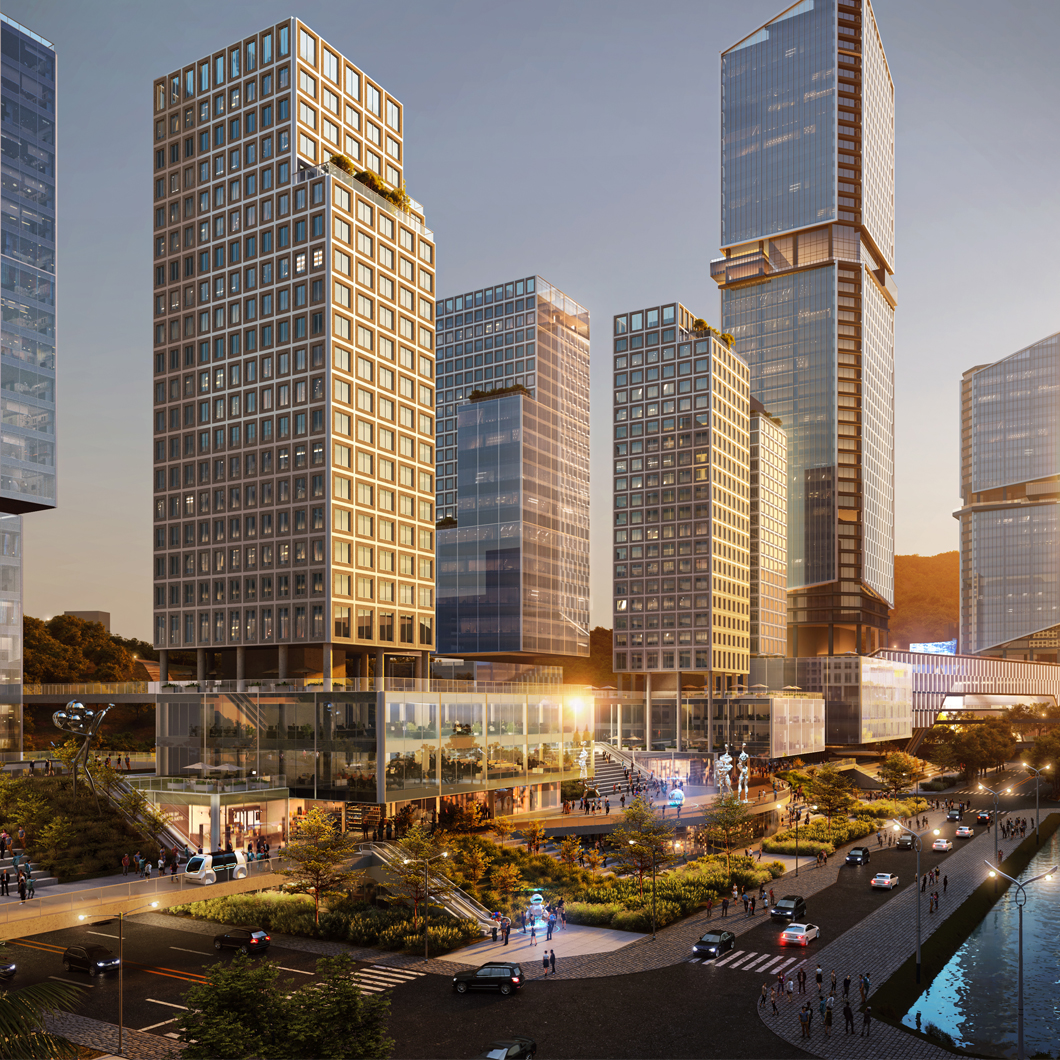 深圳市罗湖玉龙片区城市设计-新城设计-德国ISA意厦国际设计集团