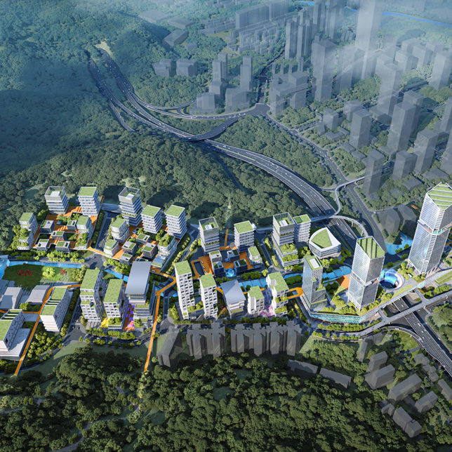 深圳市罗湖玉龙片区城市设计-新城设计-德国ISA意厦国际设计集团