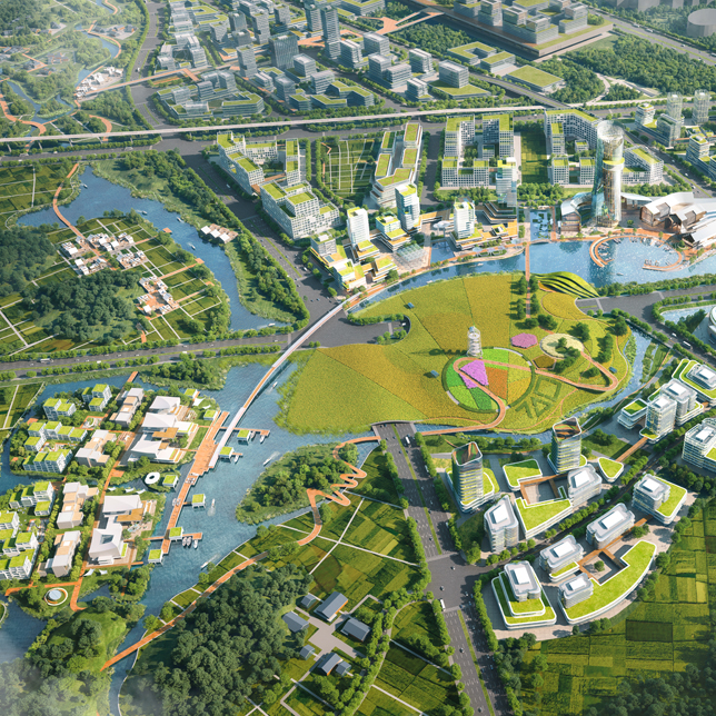 广州市番禺区东西庄城市设计-新城设计-德国ISA意厦国际设计集团